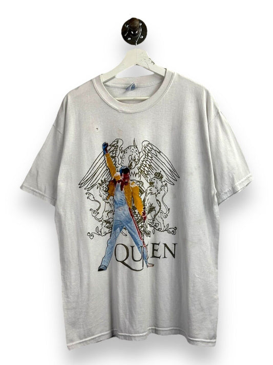 Vintage Queen Freddie Mercury Rock Music Graphic T-Shirt Size XL White