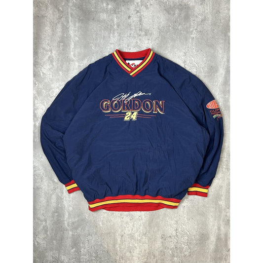 Vintage 90s Jeff Gordon #24 Nascar Nylon Pullover Windbreaker Jacket Size 2XL