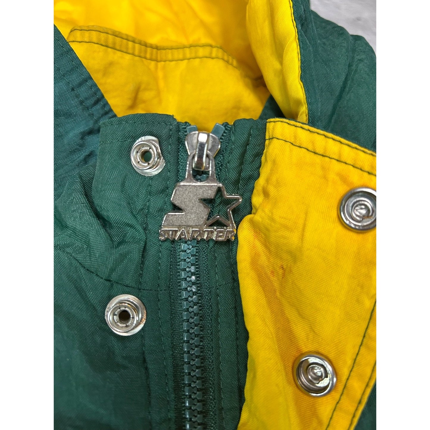 Vintage 90s Green Bay Packers NFL 1/2 Zip Pullover Starter Jacket Size XL