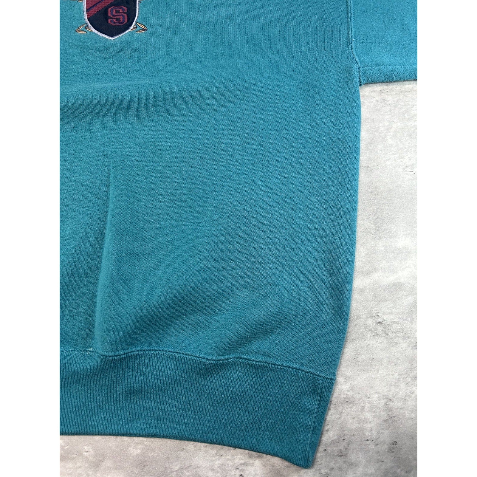 Vintage 90s Slippery Rock University NCAA Embroidered Spellout Sweatshirt Sz Med