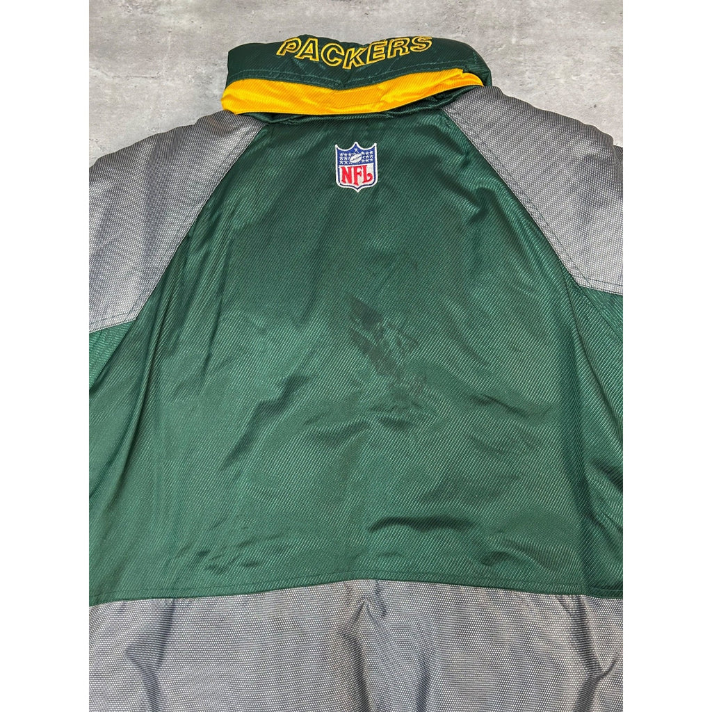 Vintage 90s Green Bay Packers NFL 1/2 Zip Insulated Starter Jacket Size Large