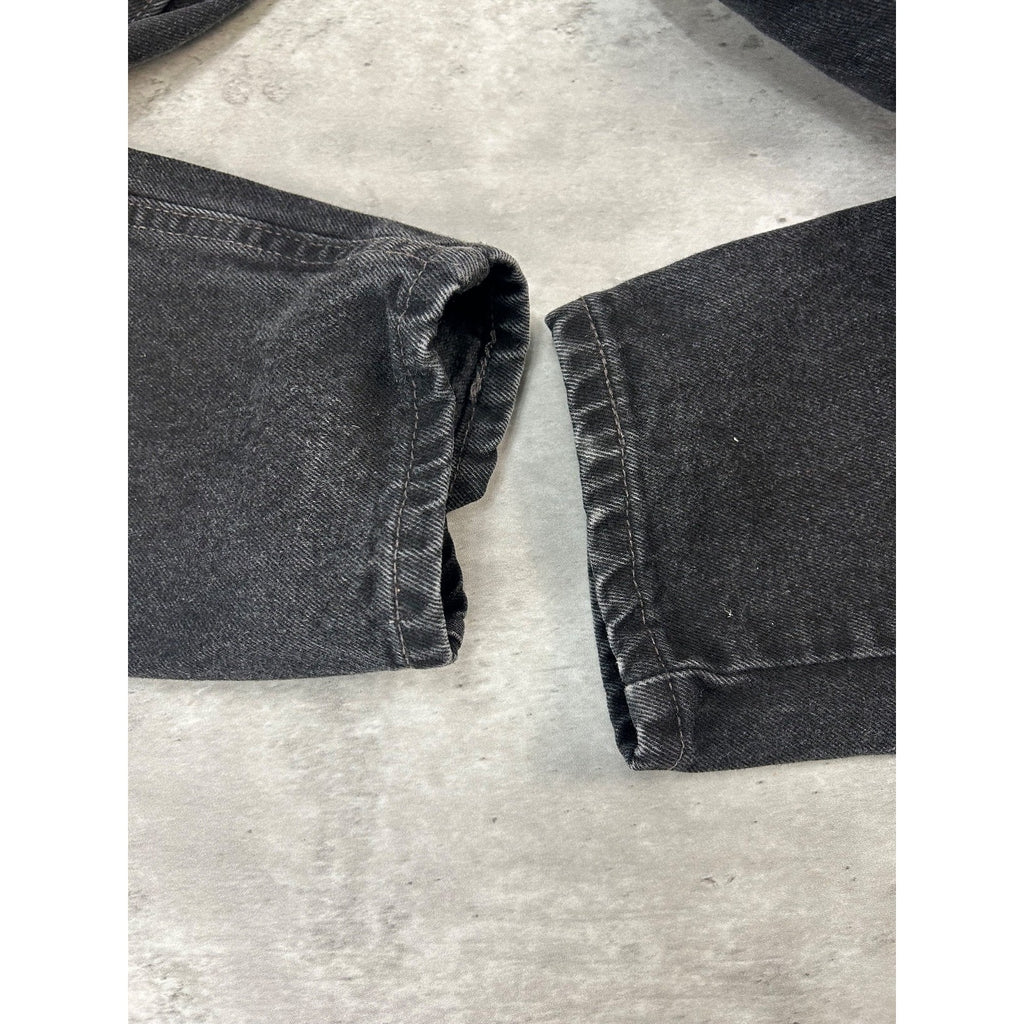 Vintage Women's 90s Levis 550 Tapered Leg Red Tab Black Denim Pants Size 35