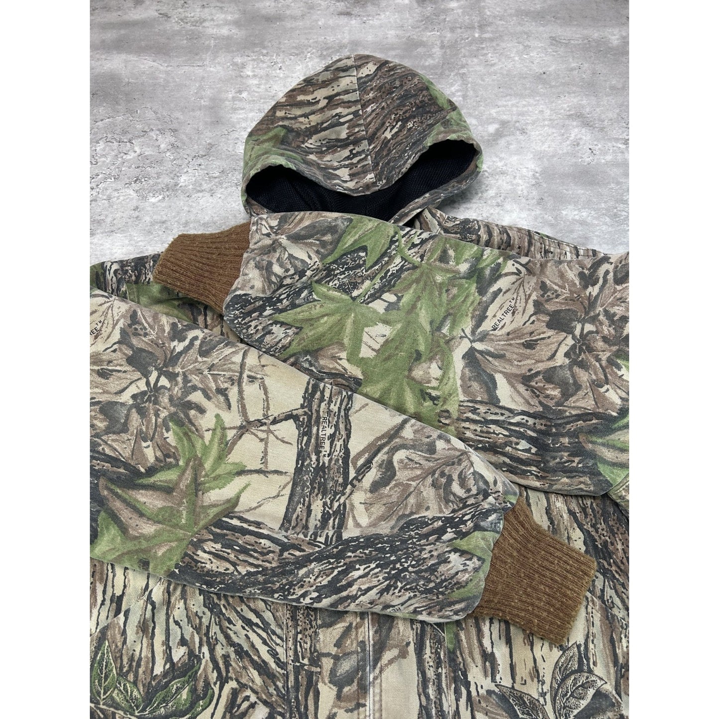 Vintage 80s/90s Walls Realtree Camo Full Zip Hooded Hunting Jacket Size Large