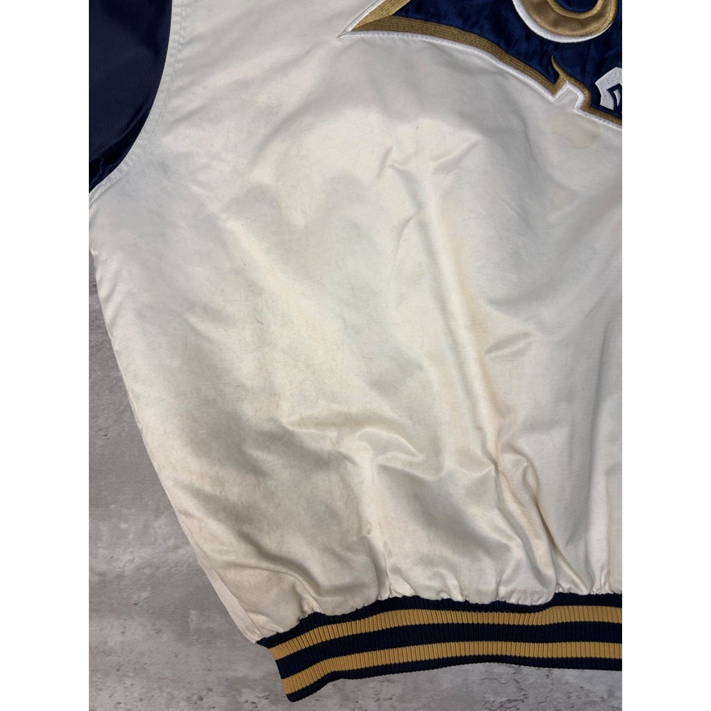 Vintage St Louis Rams NFL Reebok Football Bomber Jacket Size Large