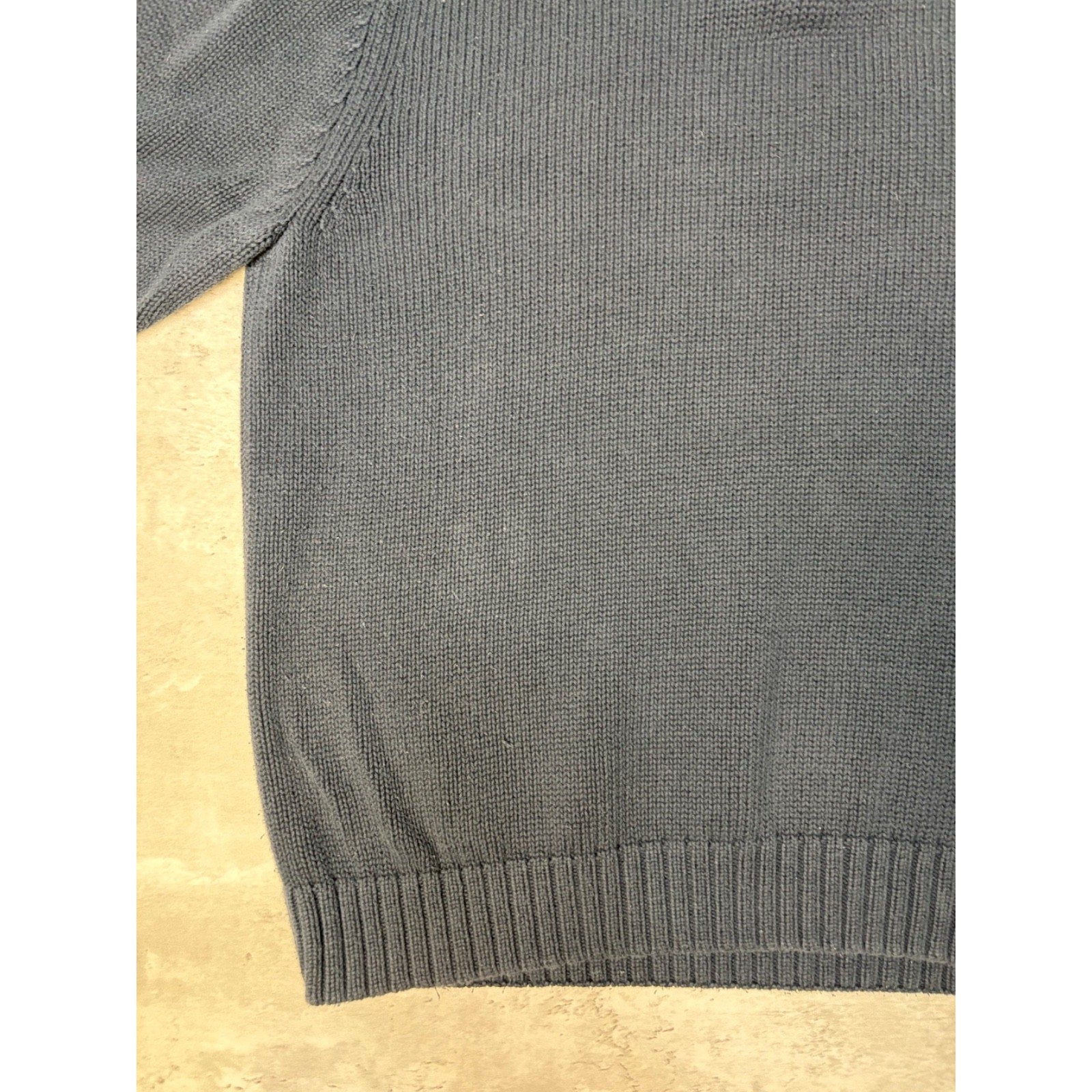 Vintage Chaps Embroidered Crest 1/4 Zip Pullover Knit Sweater Size Large