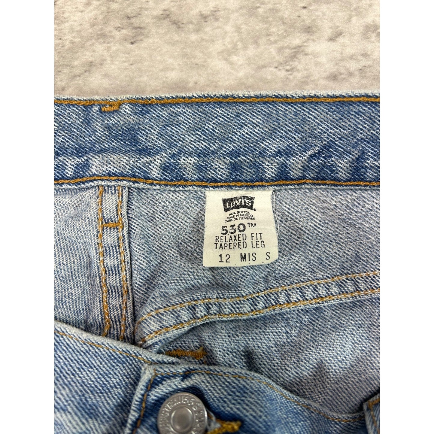 Vintage 90s Women's Levis 550 Red Tab Light Wash Denim Pants Size 31 Blue