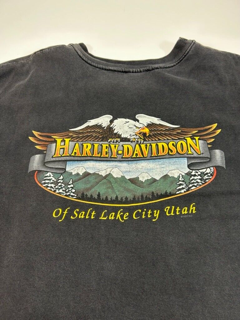 Vtg 1998 Harley Davidson Collectors Edition Motorcycle Graphic T-Shirt Sz 3XL