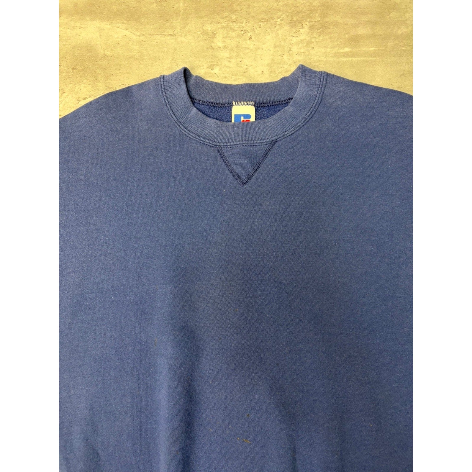 Vintage 90s Russell Athletics Blank Pullover Blue Crewneck Sweatshirt Size 2XL