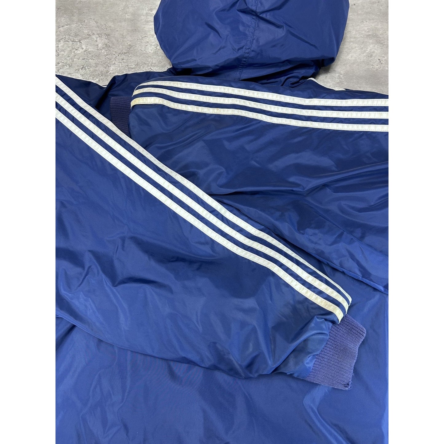 Vintage 2000s Adidas Embroidered Logo Full Zip Insulated Hooded Jacket Size 2XL
