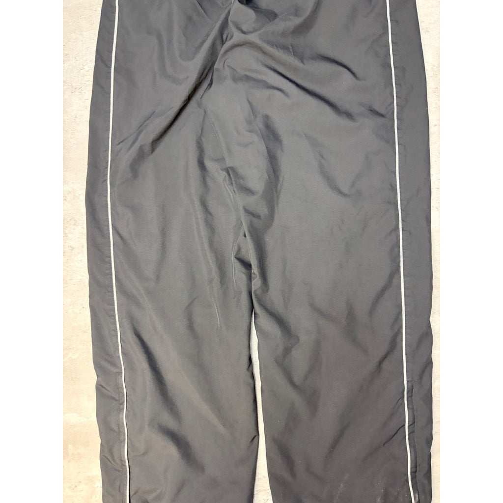 Vintage 2000s Nike Embroidered Swoosh Black Nylon Track Pants Size Large