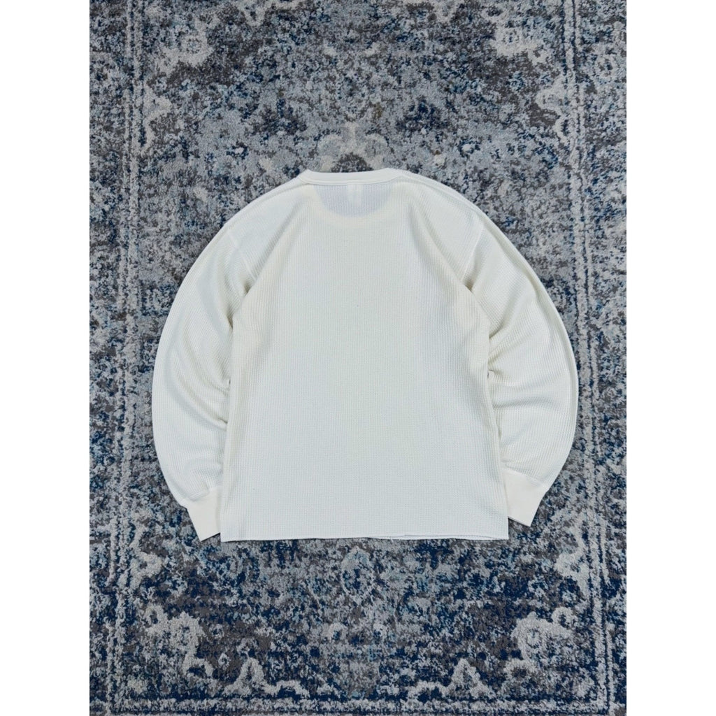 Vintage 90s Hanes Blank Long Sleeve Thermal T-Shirt Size XL