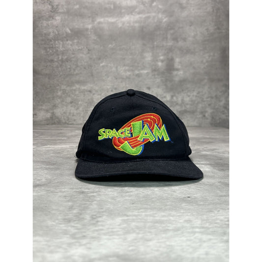 Vintage 90s Space Jam Embroidered Movie Promo Graphic Snapback Hat OSFA