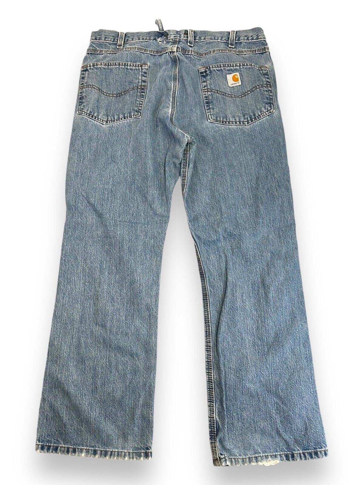 Carhartt Medium Wash Work Wear Denim Pants Size 36W Blue