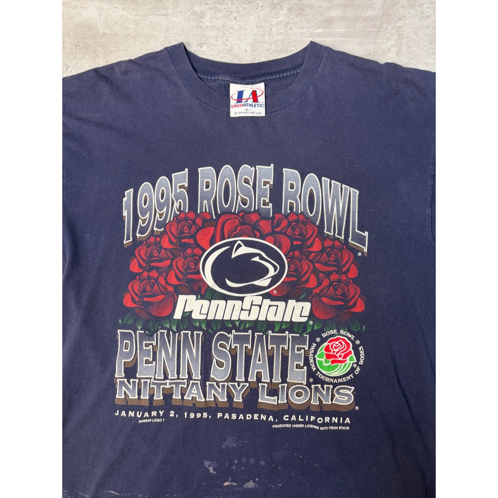 Vintage 1995 Penn State Nittany Lions NCAA Rose Bowl T-Shirt Size Large