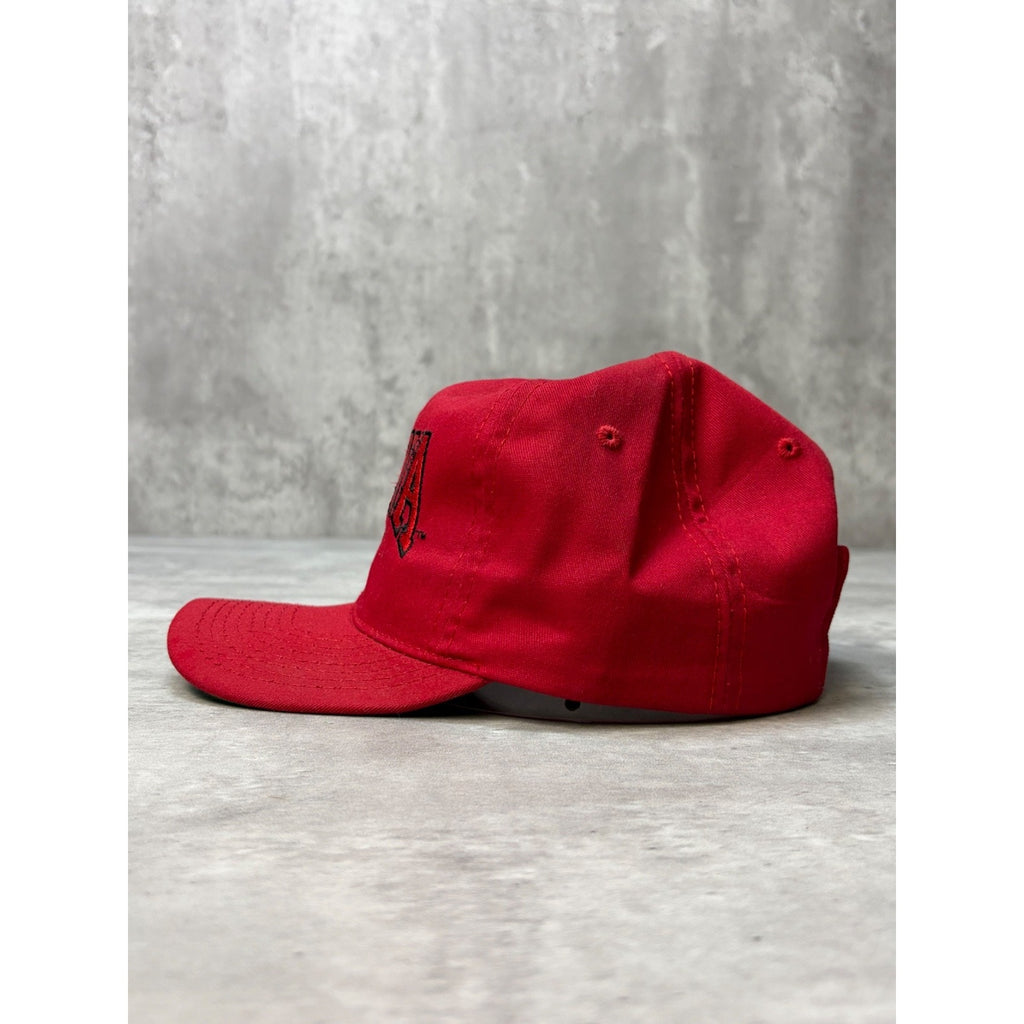 Vintage 90s Indiana Hoosiers NCAA Embroidered Spellout Logo Snapback Hat OSFA