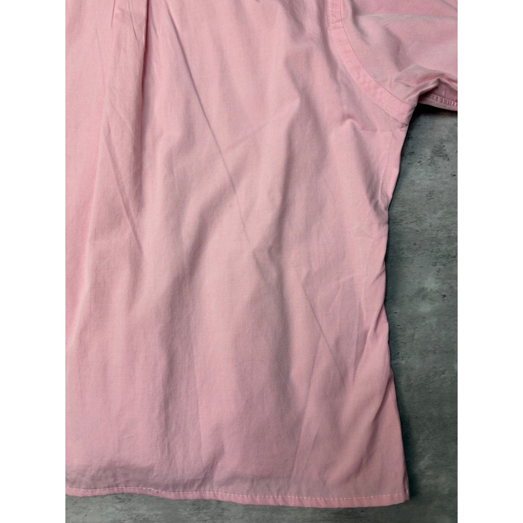 Vintage Polo Ralph Lauren Embroidered Pony Cropped Button Up Shirt Size Large
