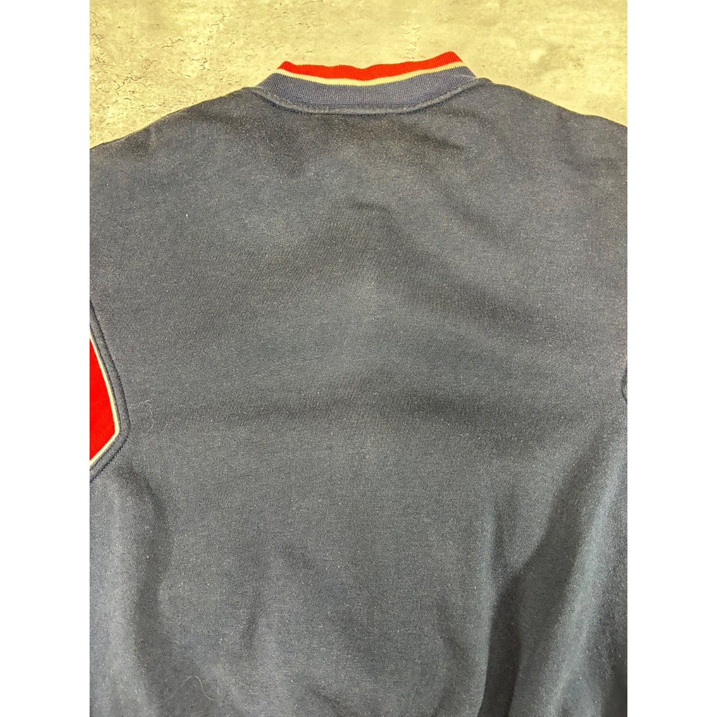 Vintage 80s Adidas Embroidered Trefoil Full Zip Two Tone Sweatshirt Size XL