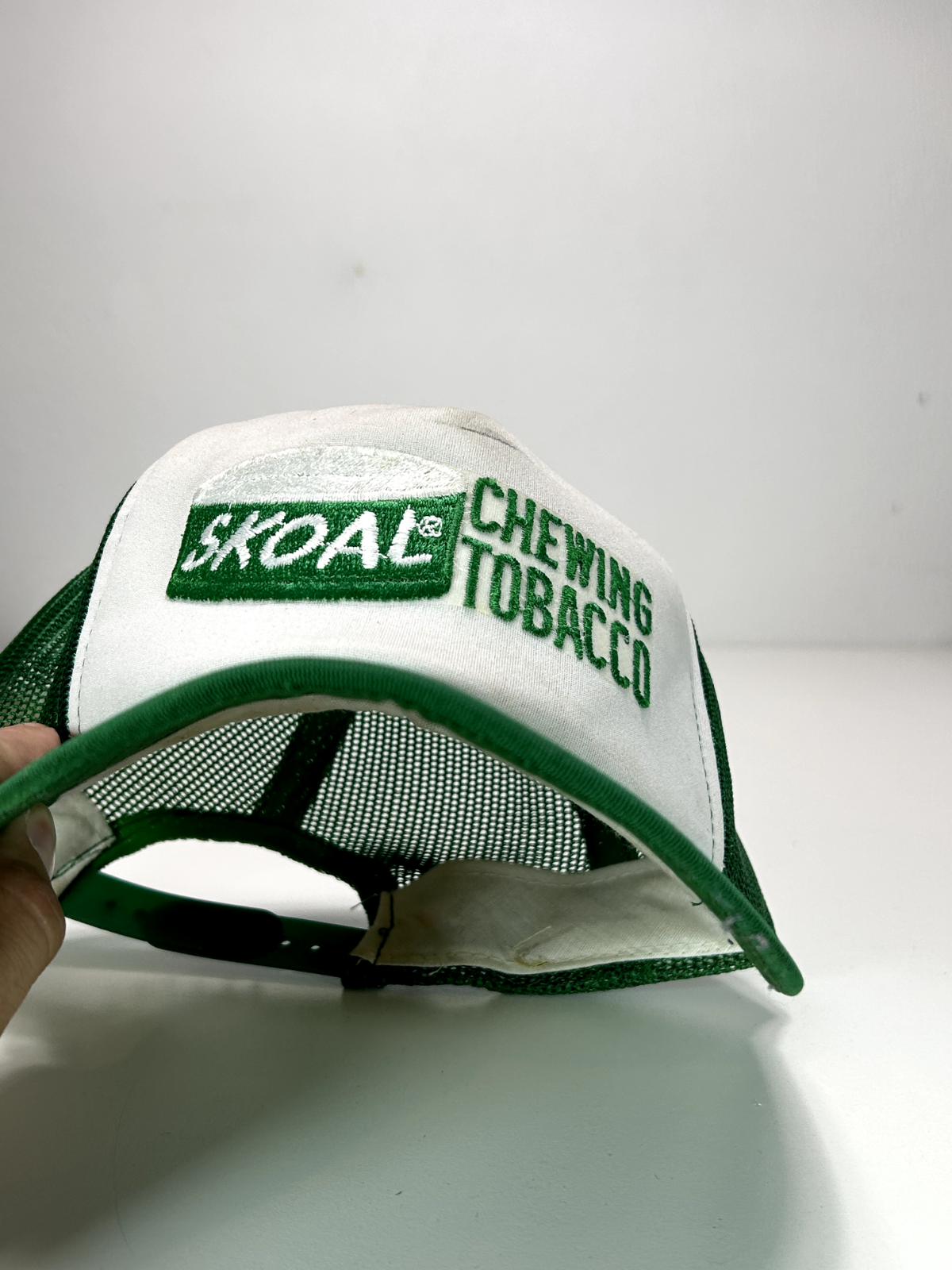 Vintage 80s/90s Skoal Chewing Tobacco Embroidered Trucker Snapback Hat OSFA