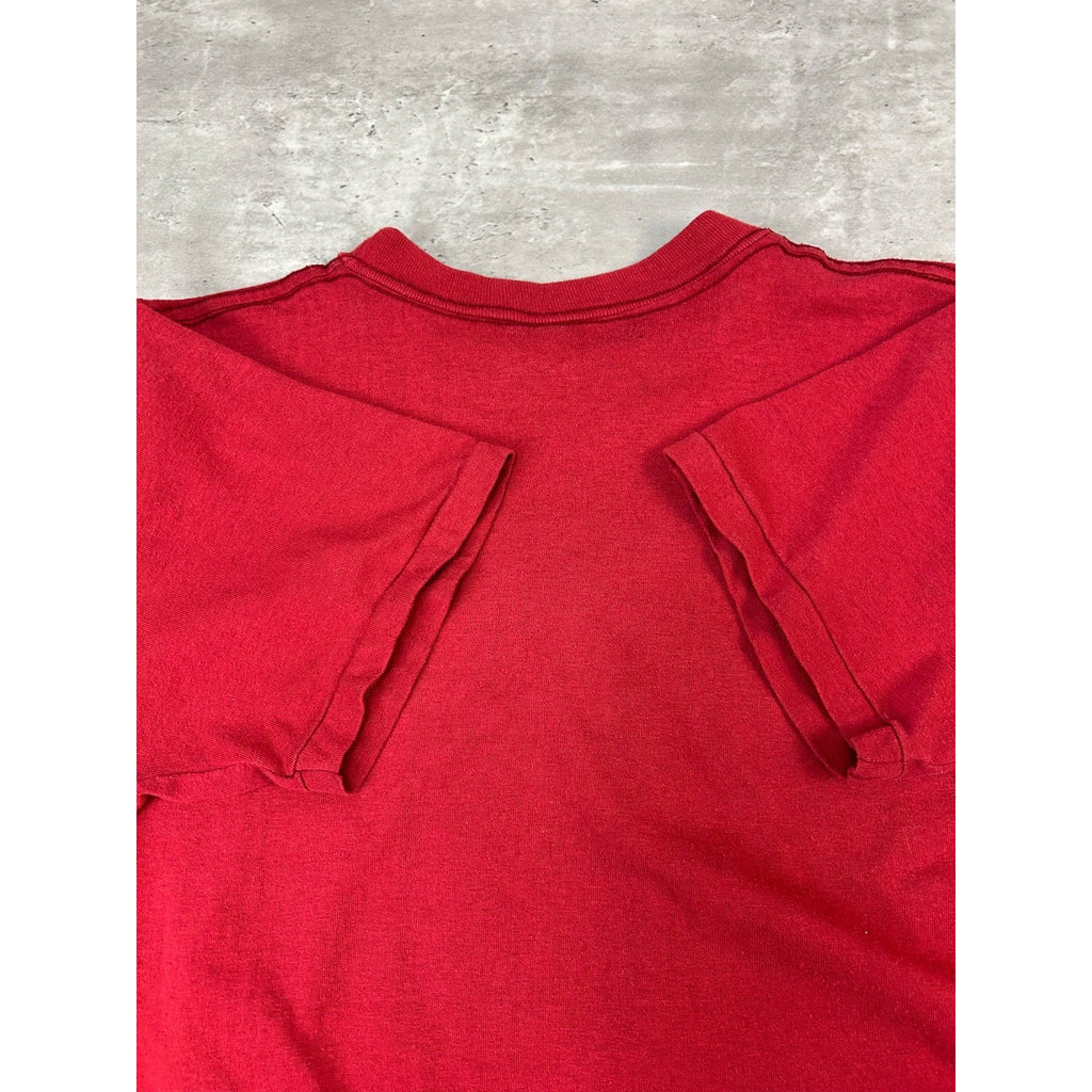 Vintage 80s St Louis Cardinals NFL Spellout Helmet Graphic T-Shirt Size Large