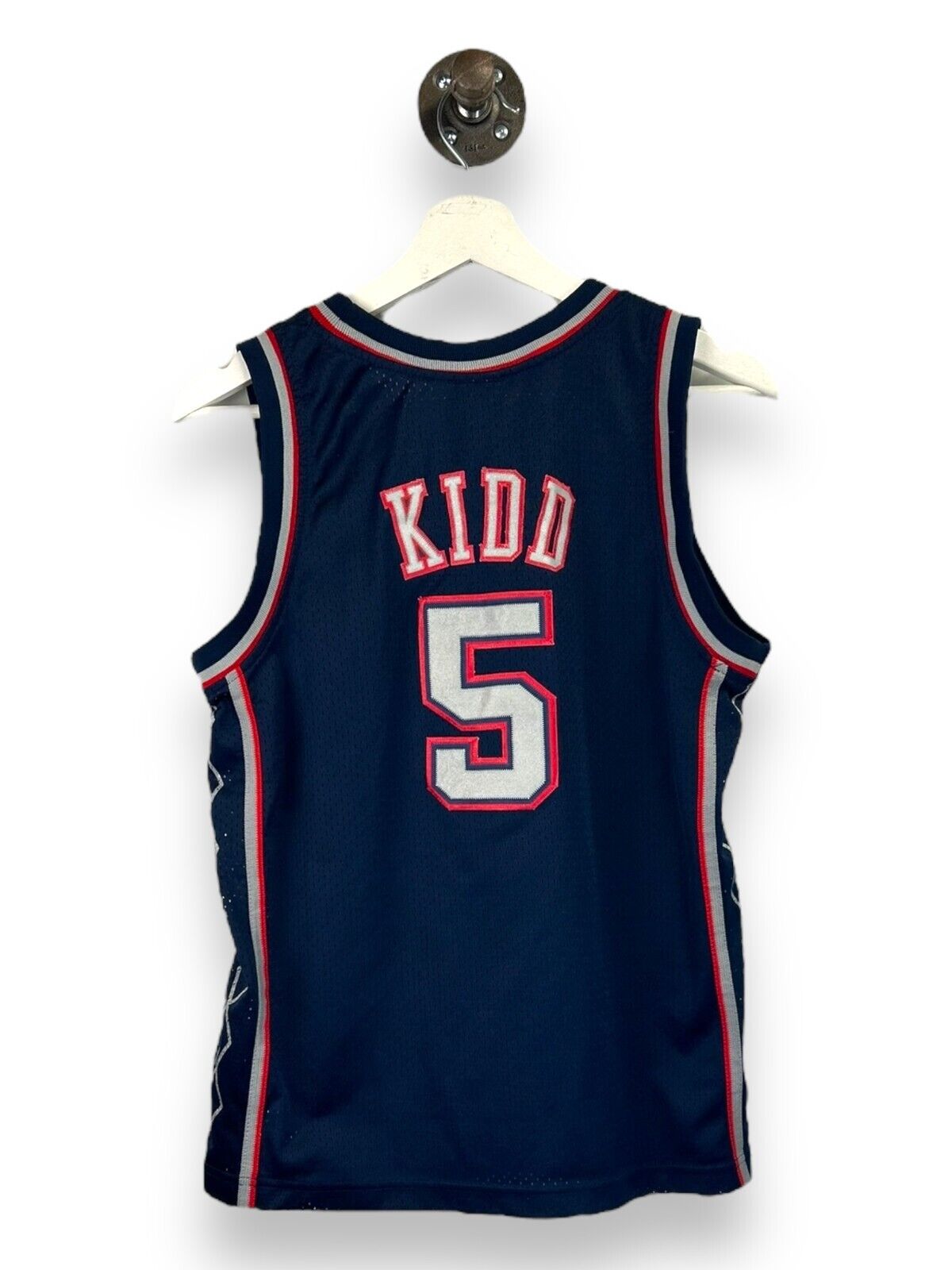 VTG Jason Kidd #5 New Jersey Nets NBA Stitched Swingman Jersey Size YOUTH Medium