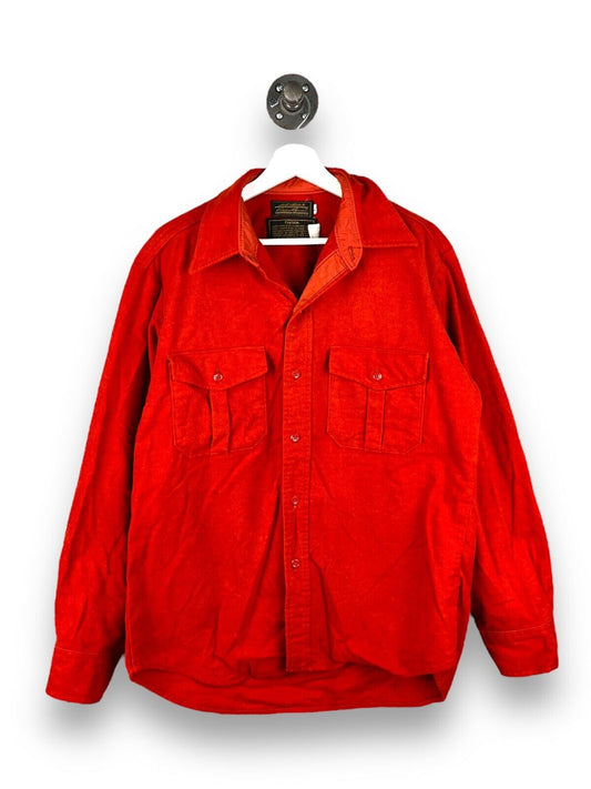 Vintage 90s Eddie Bauer Double Pocket Long Sleeve Button Up Shirt Size Large