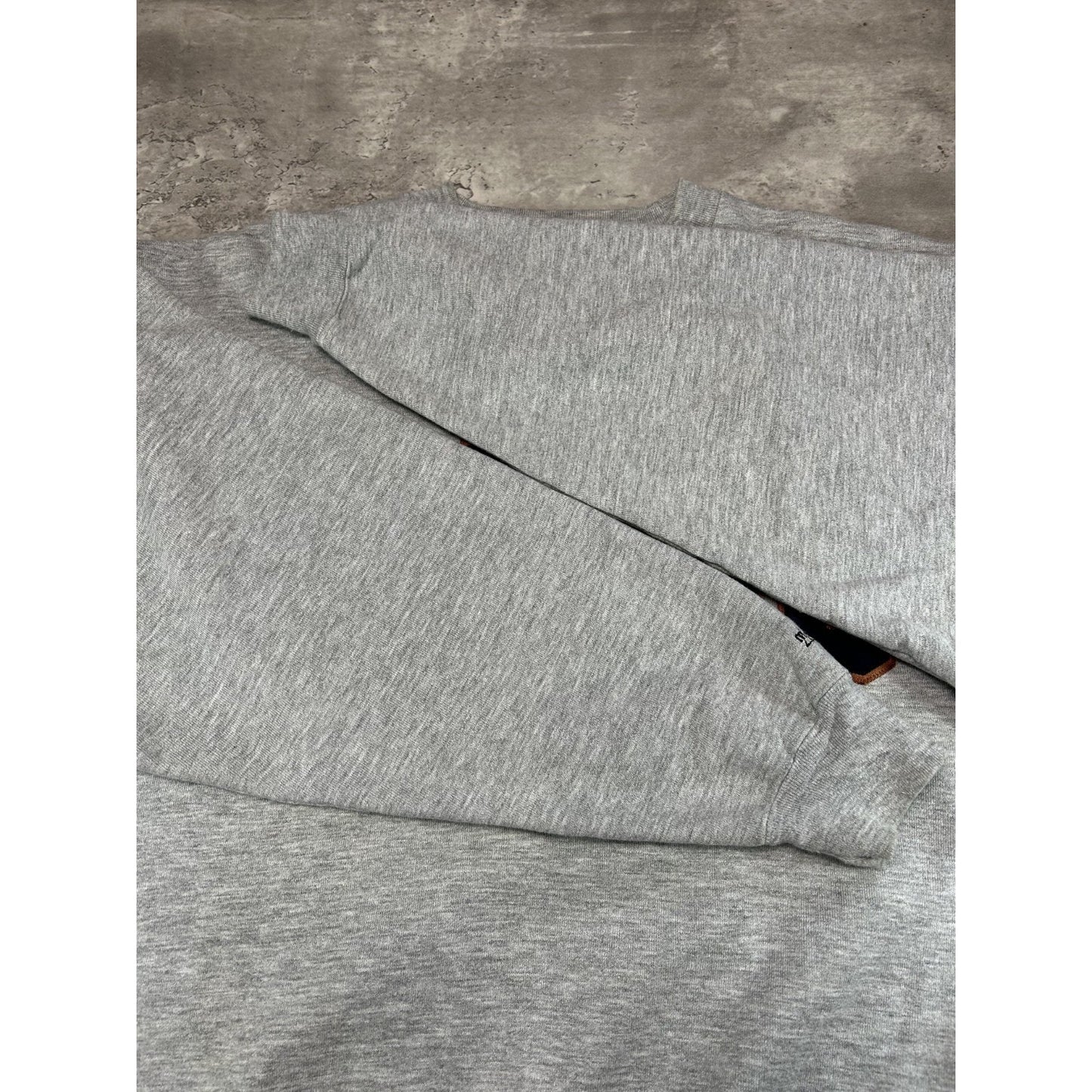 Vintage 90s Edmonton Oilers NHL Embroidered Spellout Sweatshirt Size XL Gray