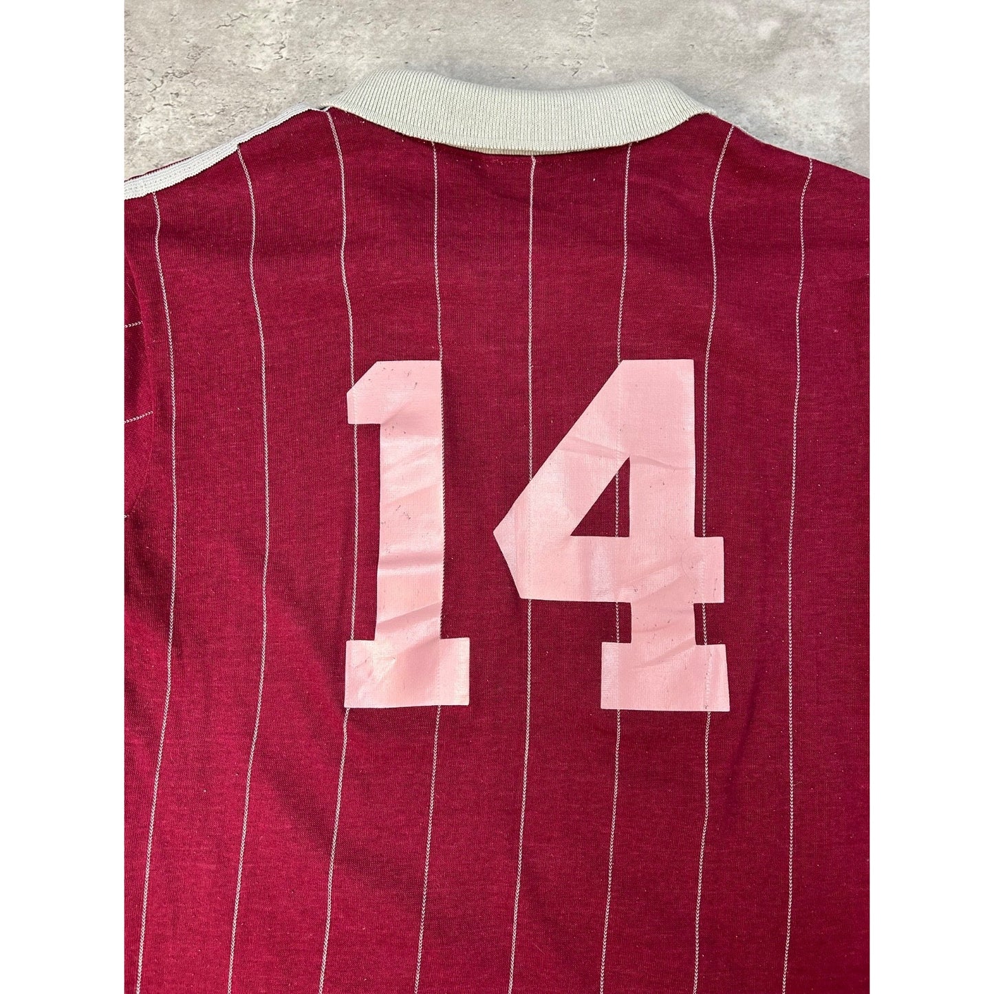 Vintage 70s/80s Adidas #14 Pinstripe Soccer Jersey YOUTH Size XL