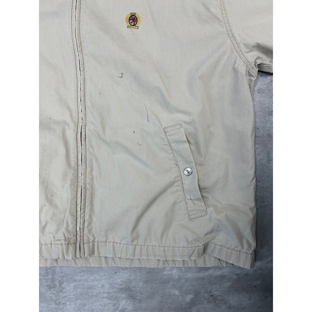 Vintage Tommy Hilfiger Embroidered Crest Harrington Jacket Size Large