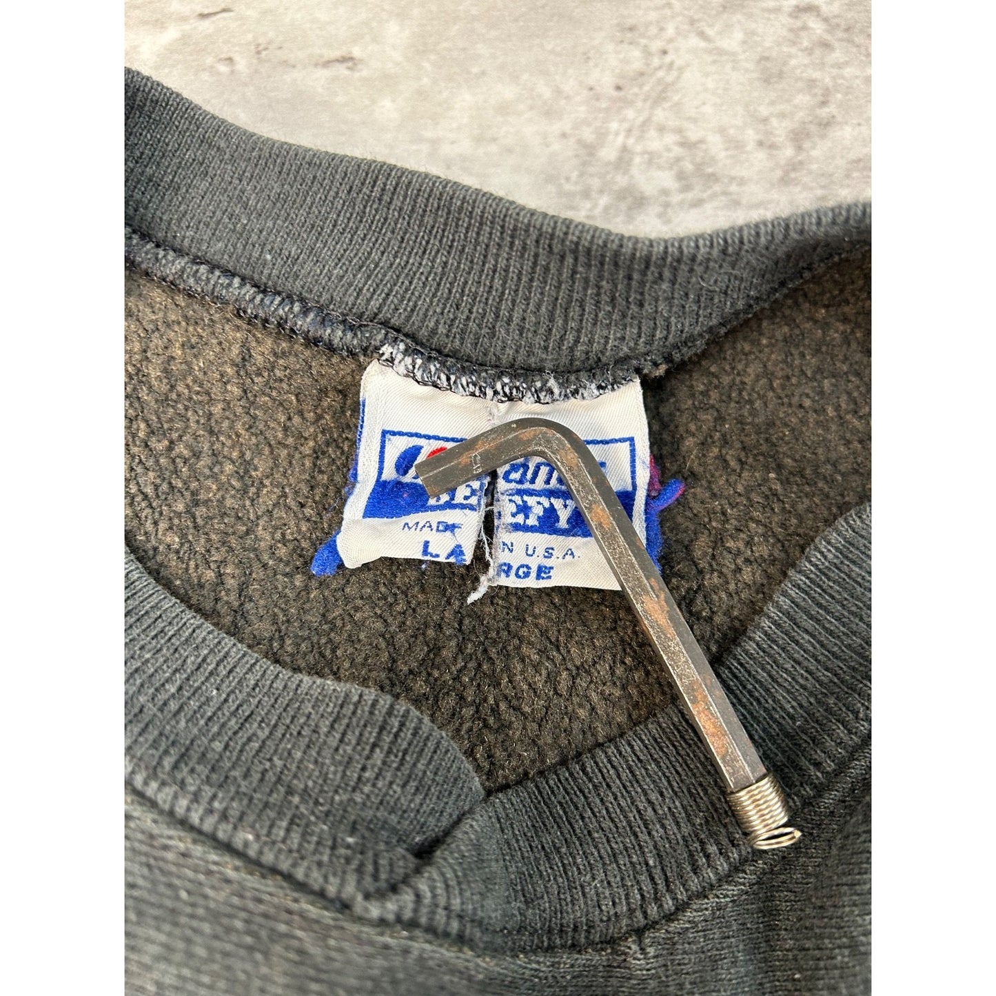 Vintage 90s Boston Bruins NHL Big Logo Spellout Hockey Sweatshirt Size Large