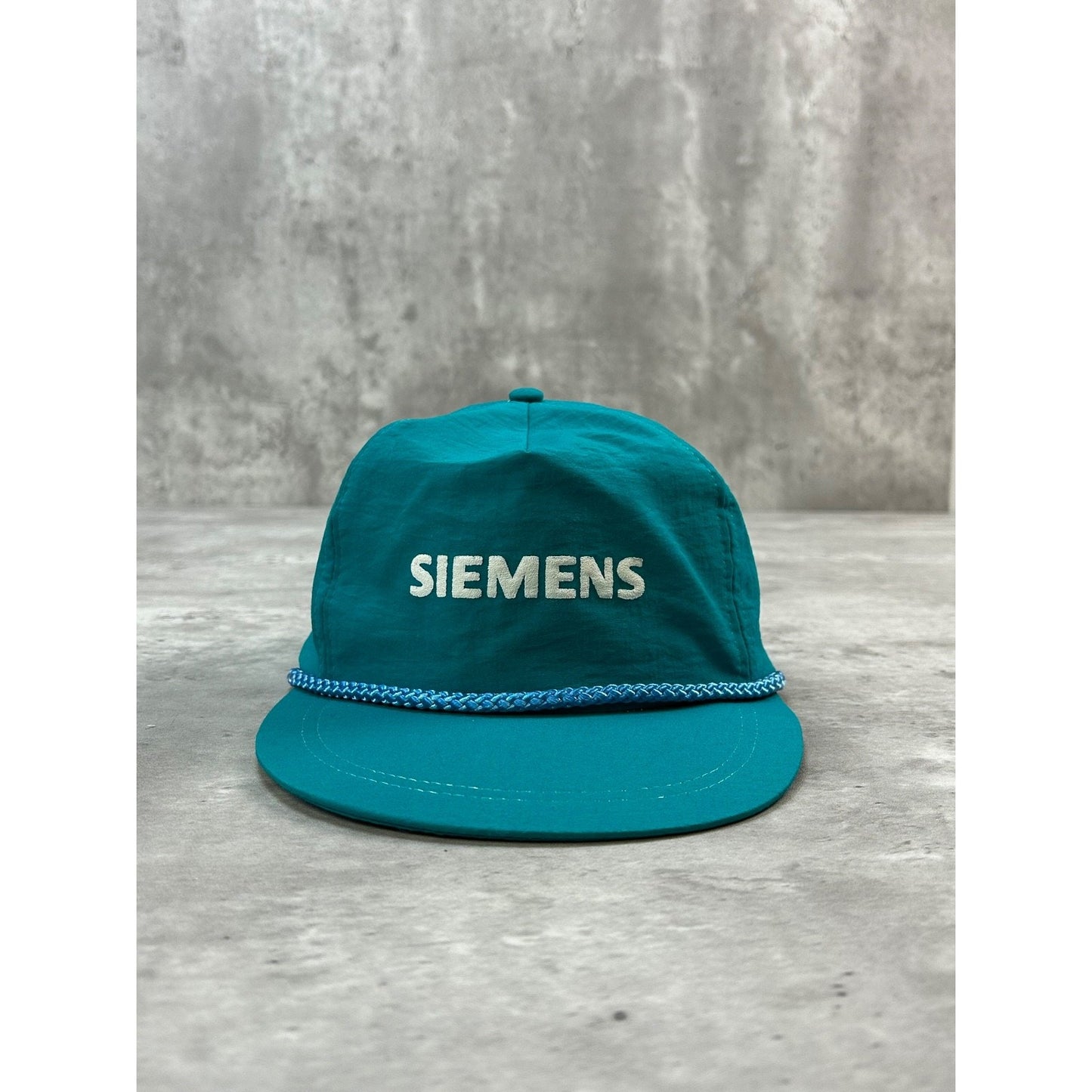 Vintage 90s Siemens Graphic Spellout Nylon Snapback Hat OSFA