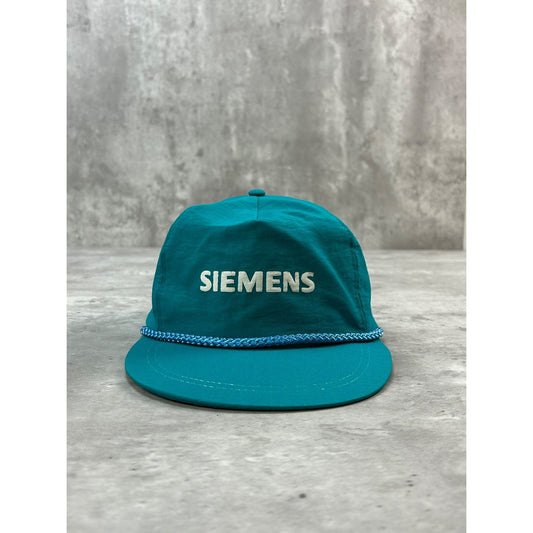 Vintage 90s Siemens Graphic Spellout Nylon Snapback Hat OSFA