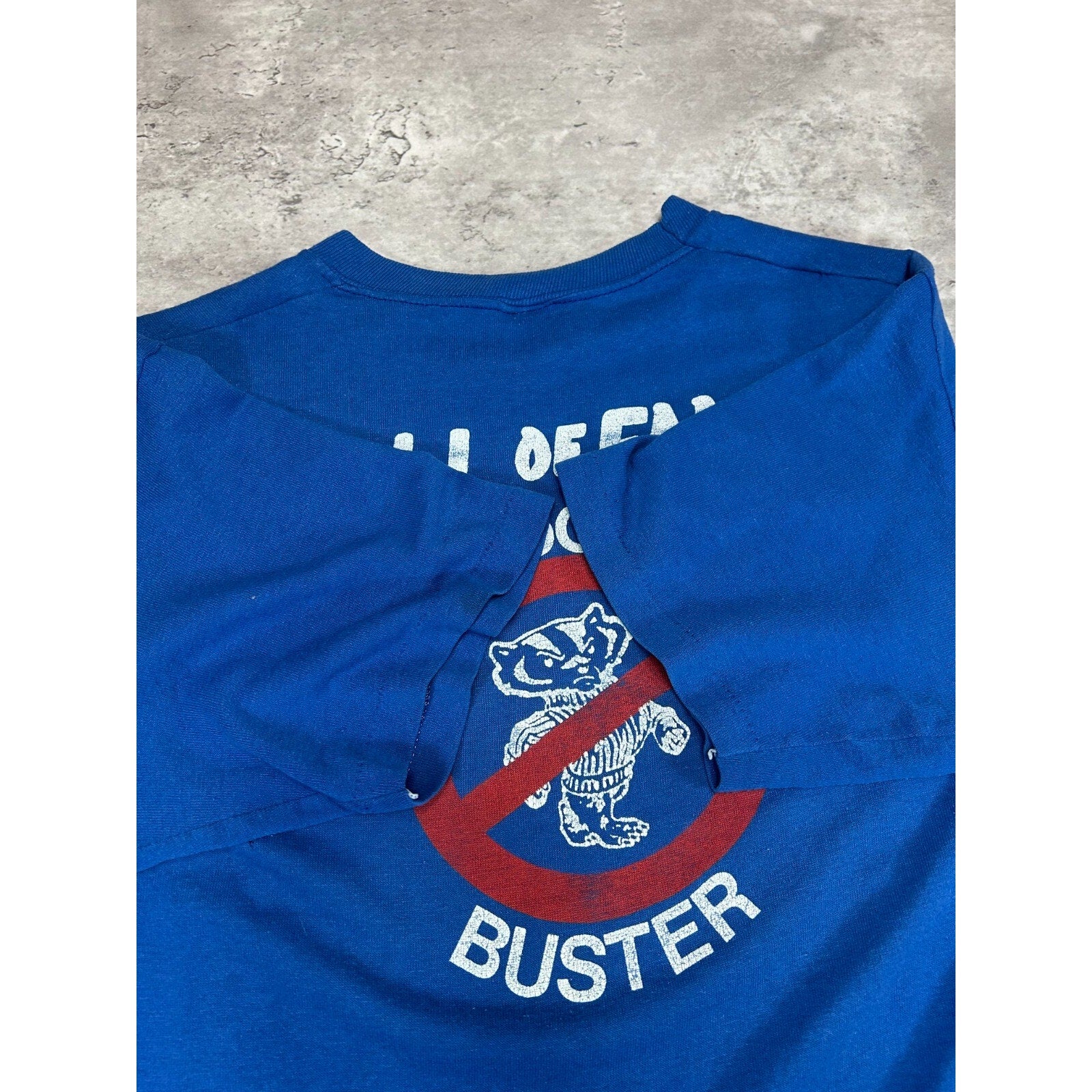 Vintage 1985 Kentucky Wildcats NCAA Bowl Bound Football T-Shirt Size Large Blue