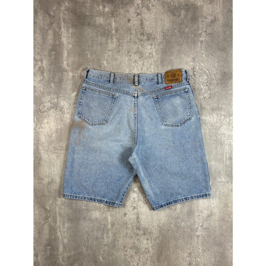 Vintage Wrangler Authentic Jeans Light Wash Denim Shorts Size 33 Blue