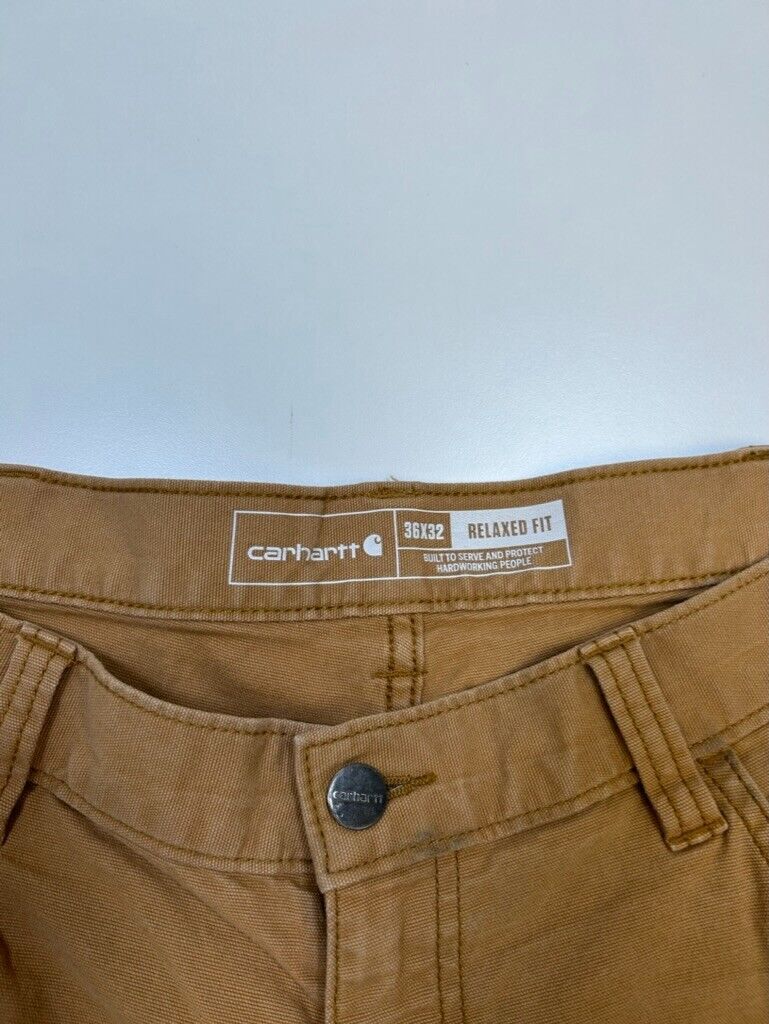 Carhartt Relaxed Fit Canvas Workwear Pants Size 36W