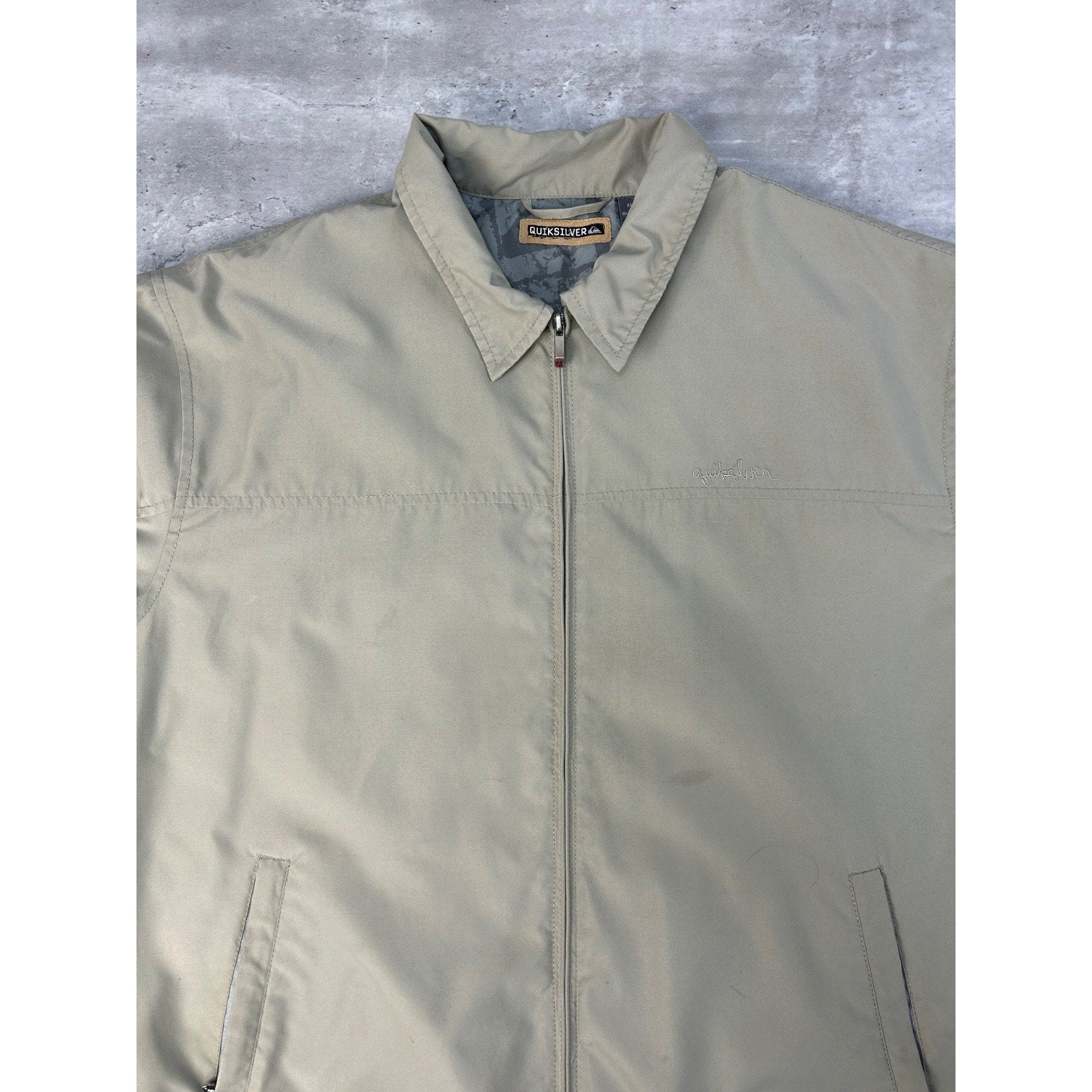 Vintage Y2K Quiksilver Full Zip Collared Harrington Style Jacket Size XL