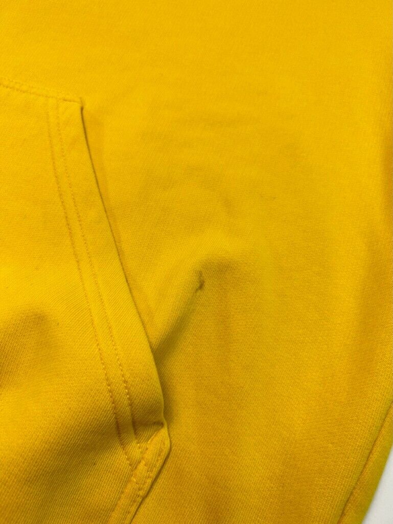 Vintage Y2K Nike Embroidered Mini Swoosh Hooded Sweatshirt Size XL Yellow