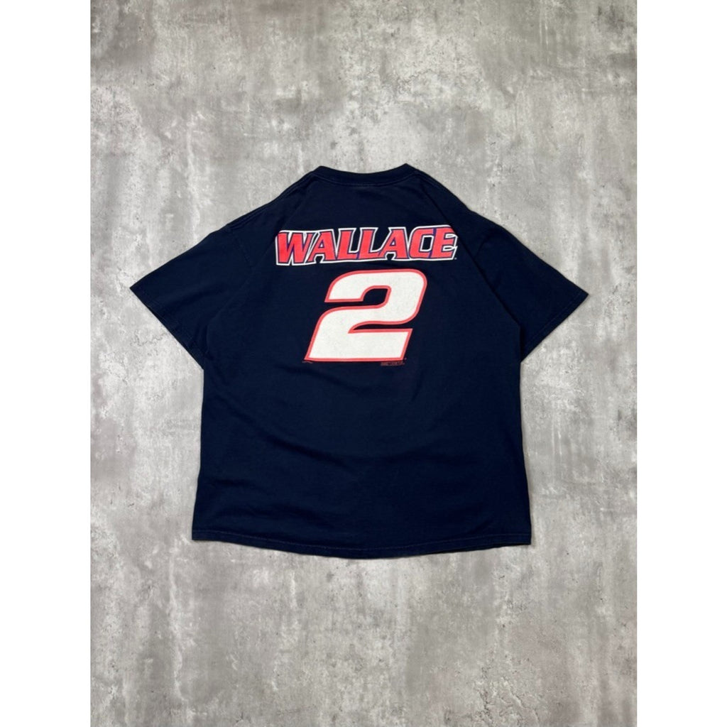 Vintage Rusty Wallace #2 Miller Lite Racing Nascar Graphic T-Shirt Size XL
