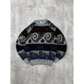 Vintage Sweater Graphix Abstract Print Pullover Knit Sweater Size Small