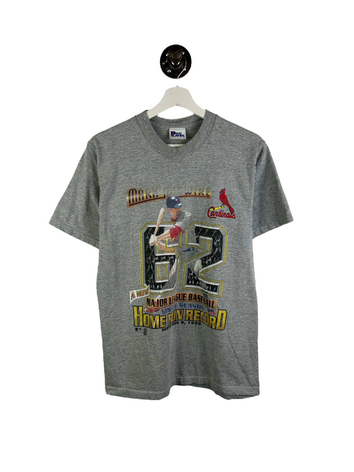 Vintage 1998 Mark McGwire Cardinals MLB Home Run Leader T-Shirt Size Medium 90s