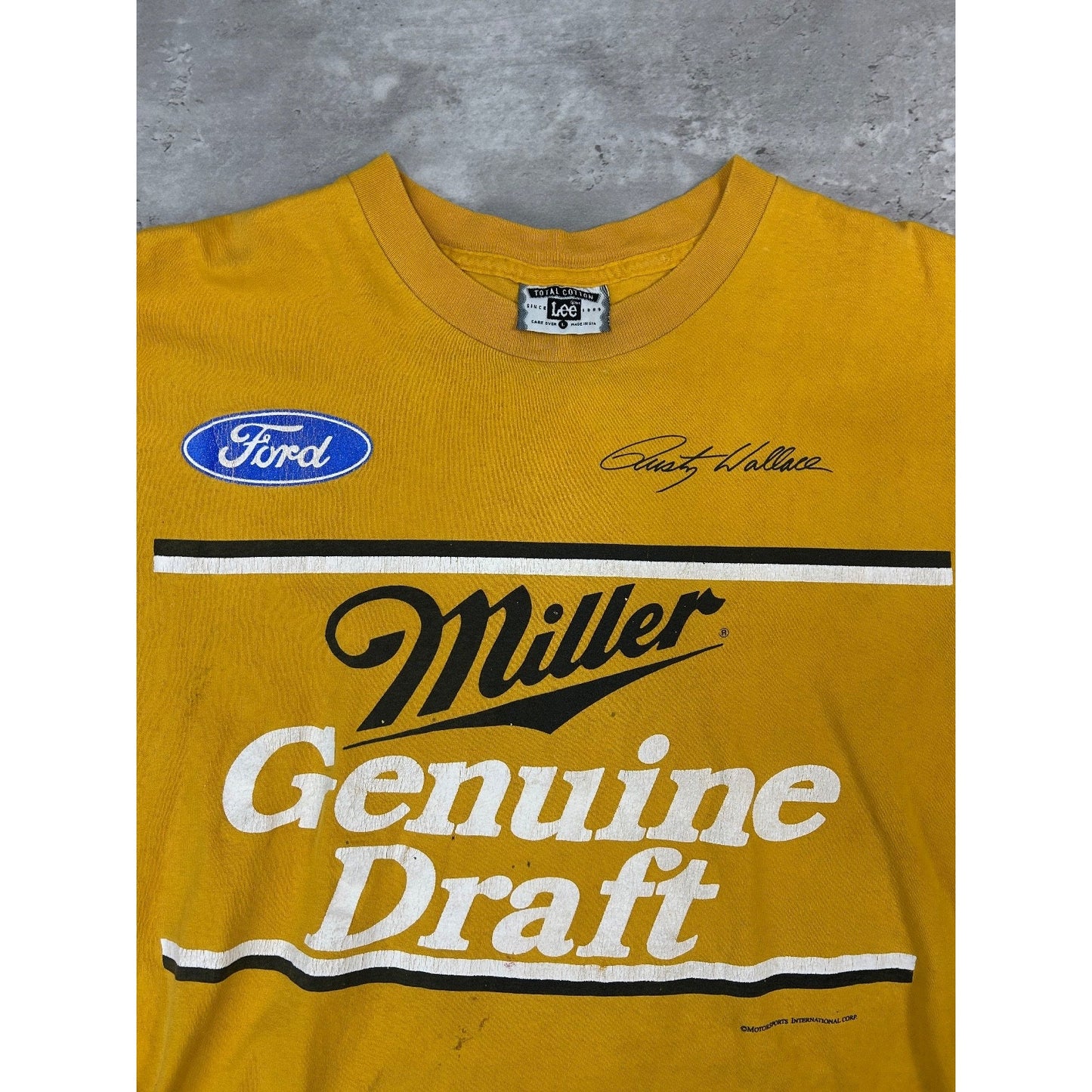 Vintage Rusty Wallace #2 Miller Racing Nascar All Over Print T-Shirt Size Large