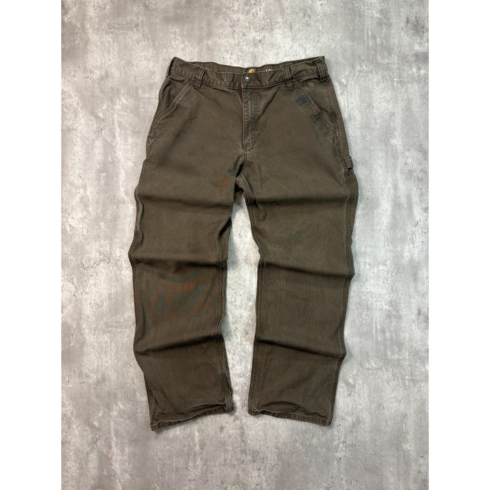 Vintage Carhartt Canvas Workwear Relaxed Fit Carpenter Pants Size 36
