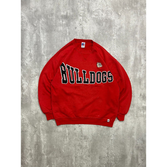 Vintage 90s Georgia Bulldogs NCAA Graphic Spellout Sweatshirt Size XL
