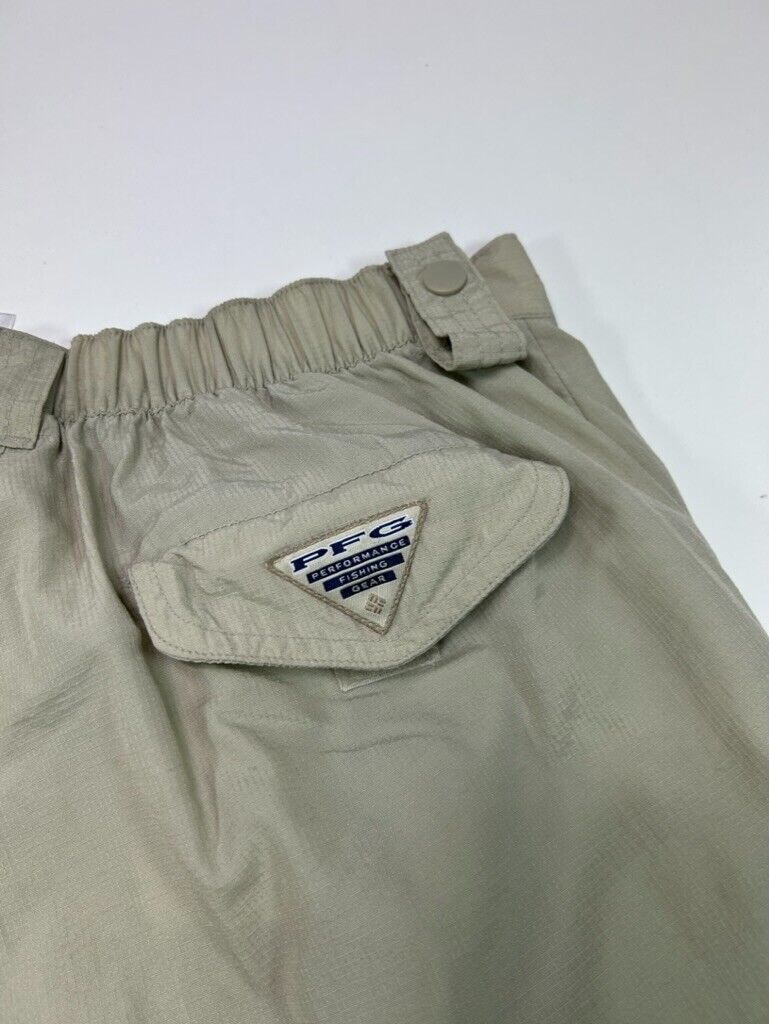 Vintage Columbia PFG Lightweight Nylon Multi Pocket Convertible Pants Size 33