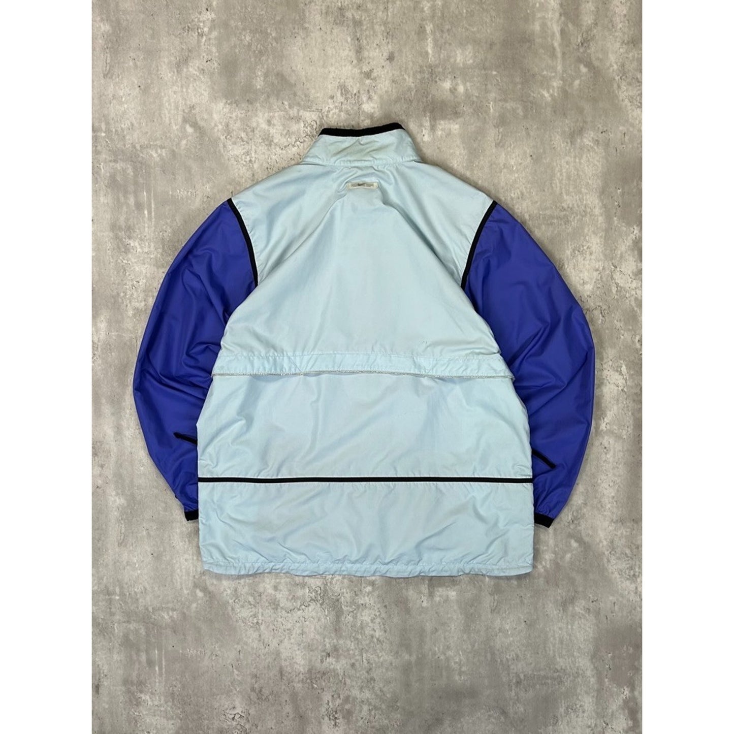 Vintage 90s Nike Embroidered Swoosh Two Tone Windbreaker Jacket Size XL YOUTH