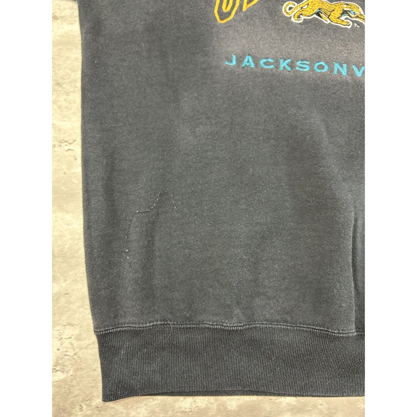 Vintage 90s Jacksonville Jaguars NFL Embroidered Spellout Logo Sweatshirt Sz XL