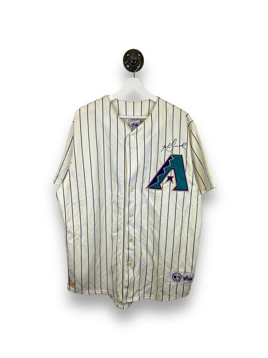 Vintage 90s Mark Grace #17 Arizona Diamondbacks MLB Pinstripe Jersey Size XL