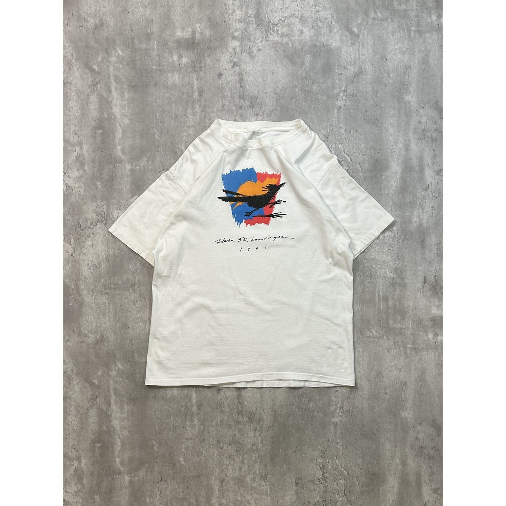Vintage 90s Hahn 5k Las Vegas Destination Graphic T-Shirt Size Large