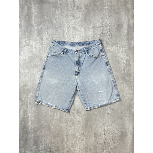 Vintage Wrangler Authentic Jeans Light Wash Denim Shorts Size 32 Blue