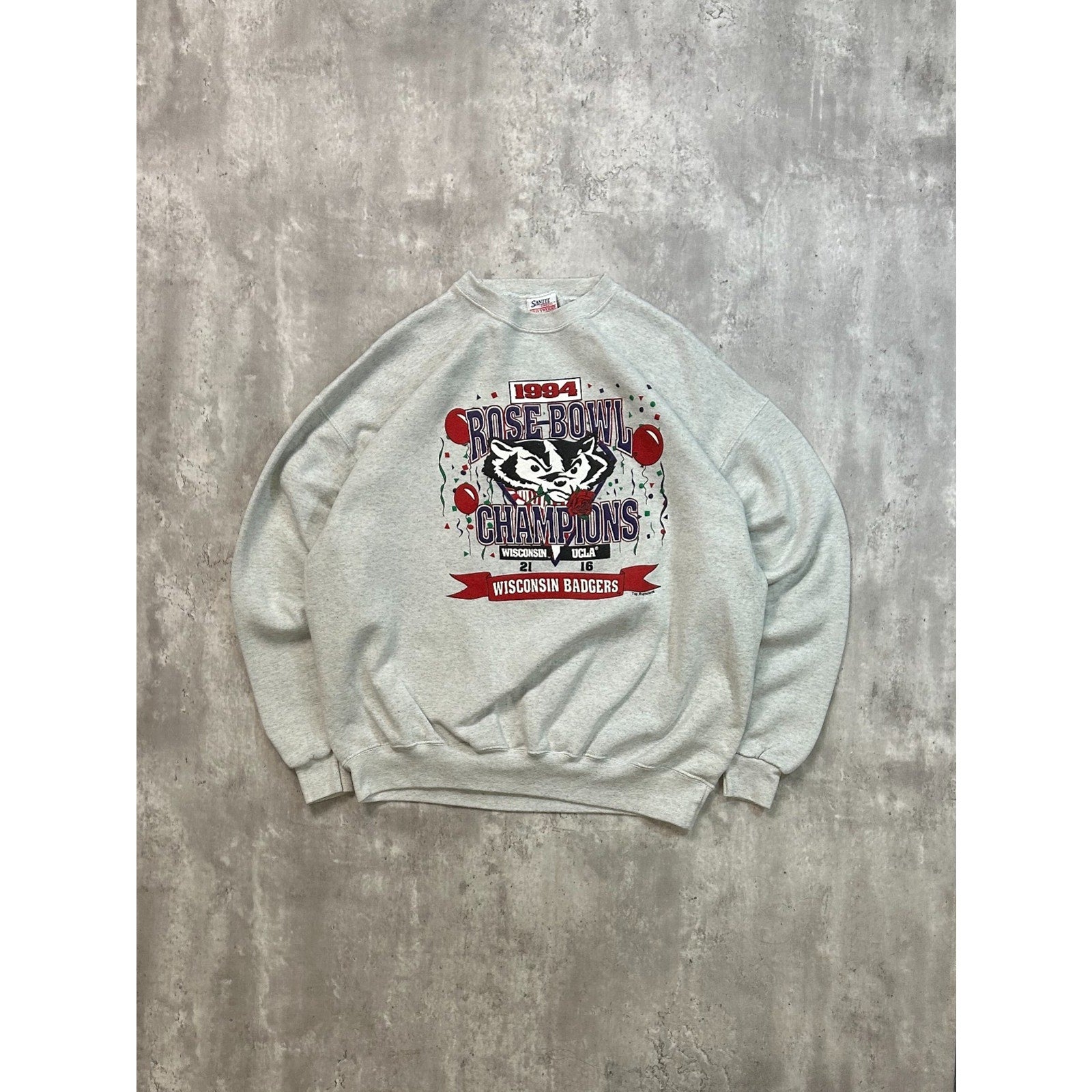 Vintage 1994 Wisconsin Badgers NCAA Rose Bowl Champs Sweatshirt Size 2XL