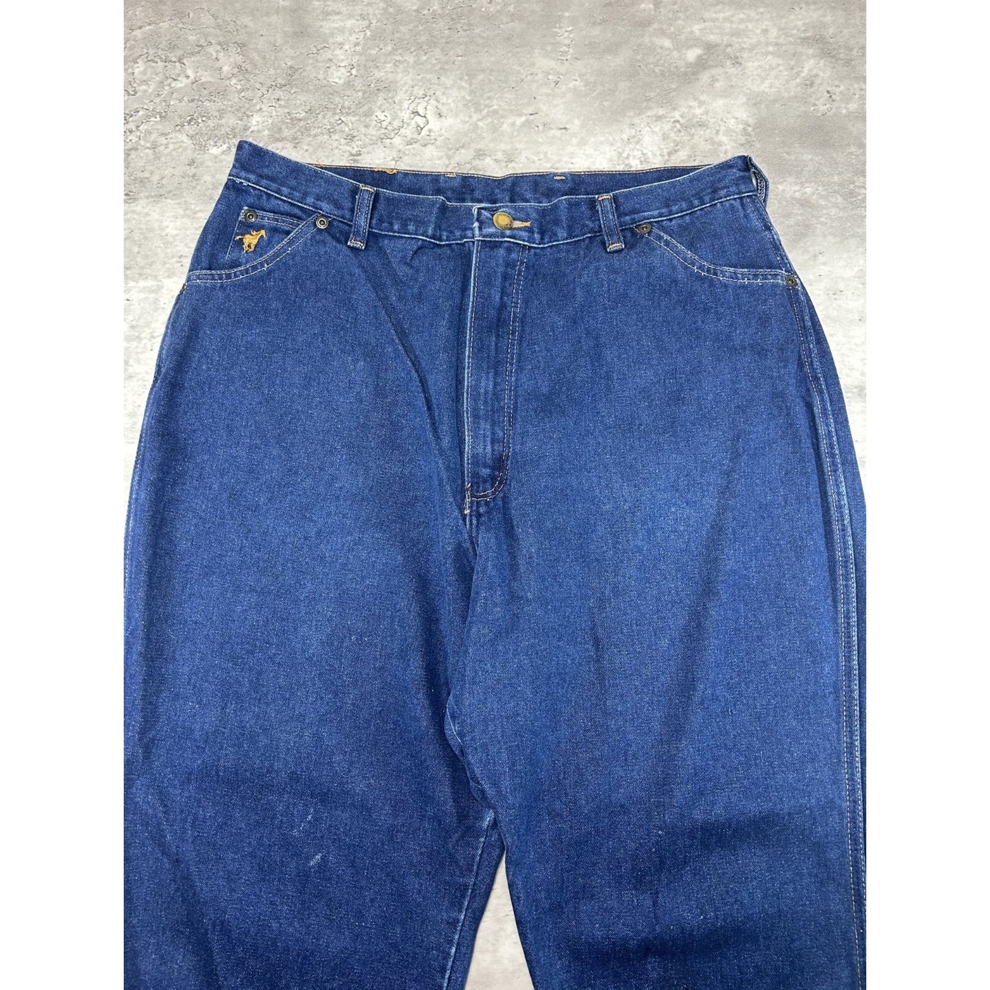 Vintage 70s/80s Wranglers Dark Wash Western Style Denim Pants Size 34
